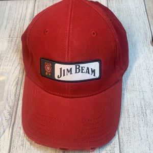 Jim Beam distressed look adjustable baseball cap.